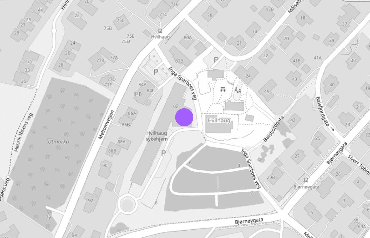 Current location of Tromsø Kunstforening on a map